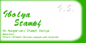 ibolya stampf business card